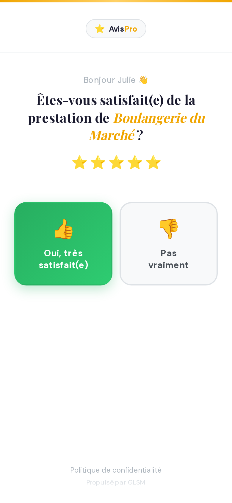 Parcours d'avis vu par le client d'un artisan